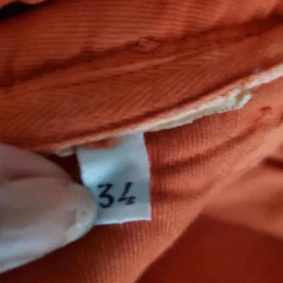 Jil Sander Cuffed Straight Leg Trouser Pants Orange EU 34 US 4 - Picture 6 of 8